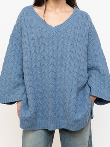 Modern x Blue Baggy Knit Sweater (S-3X)