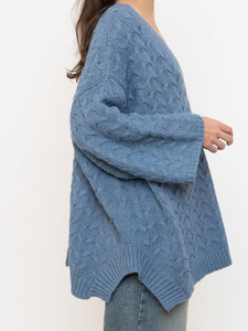 Modern x Blue Baggy Knit Sweater (S-3X)