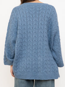 Modern x Blue Baggy Knit Sweater (S-3X)