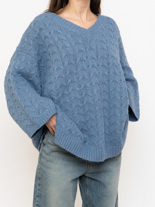 Modern x Blue Baggy Knit Sweater (S-3X)