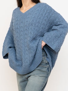 Modern x Blue Baggy Knit Sweater (S-3X)