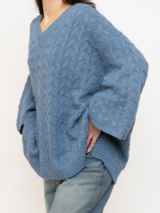 Modern x Blue Baggy Knit Sweater (S-3X)