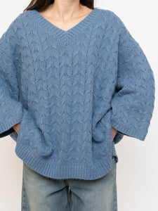 Modern x Blue Baggy Knit Sweater (S-3X)