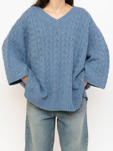 Modern x Blue Baggy Knit Sweater (S-3X)