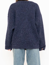 Load image into Gallery viewer, Vintage x Dark Navy Textured Knit Wool-Blend Sweater (XS-XL)