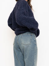 Load image into Gallery viewer, Vintage x Dark Navy Textured Knit Wool-Blend Sweater (XS-XL)