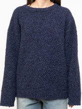 Load image into Gallery viewer, Vintage x Dark Navy Textured Knit Wool-Blend Sweater (XS-XL)