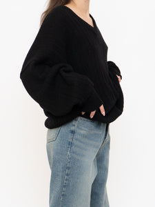 Vintage x Black Ribbed Knit Sweater (S-XL)