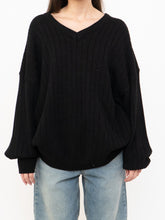 Load image into Gallery viewer, Vintage x Black Ribbed Knit Sweater (S-XL)