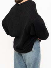 Load image into Gallery viewer, Vintage x Black Ribbed Knit Sweater (S-XL)
