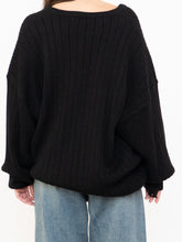 Load image into Gallery viewer, Vintage x Black Ribbed Knit Sweater (S-XL)