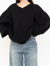 Load image into Gallery viewer, Vintage x Black Ribbed Knit Sweater (S-XL)