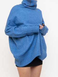 WILLIAM RAST X Blue Speckled Knit Turtleneck (XS-2XL)