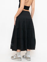Load image into Gallery viewer, Vintage x Black, Silver Sequin Tiered Skirt (M-XL)