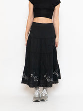 Load image into Gallery viewer, Vintage x Black, Silver Sequin Tiered Skirt (M-XL)