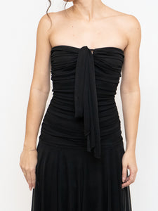 Vintage x Made in Canada x Cinched Top Flowy Bottom Dress (XXS, XS)