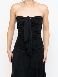 Vintage x Made in Canada x Cinched Top Flowy Bottom Dress (XXS, XS)