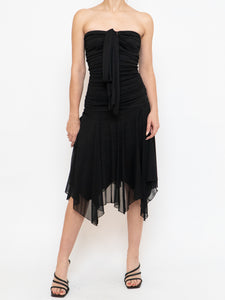 Vintage x Made in Canada x Cinched Top Flowy Bottom Dress (XXS, XS)
