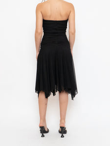 Vintage x Made in Canada x Cinched Top Flowy Bottom Dress (XXS, XS)