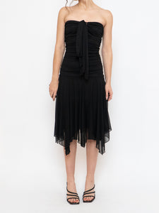 Vintage x Made in Canada x Cinched Top Flowy Bottom Dress (XXS, XS)