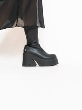 Load image into Gallery viewer, WINDSORSMITH x Black Leather Platform Boot (9)