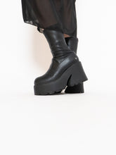 Load image into Gallery viewer, WINDSORSMITH x Black Leather Platform Boot (9)