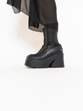 Load image into Gallery viewer, WINDSORSMITH x Black Leather Platform Boot (9)