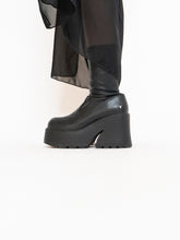 Load image into Gallery viewer, WINDSORSMITH x Black Leather Platform Boot (9)