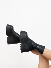 Load image into Gallery viewer, WINDSORSMITH x Black Leather Platform Boot (9)