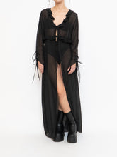Load image into Gallery viewer, Modern x Sheer String Tie Frilly Blouse (XS-M)