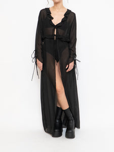 Modern x Sheer String Tie Frilly Blouse (XS-M)