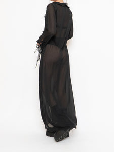 Modern x Sheer String Tie Frilly Blouse (XS-M)