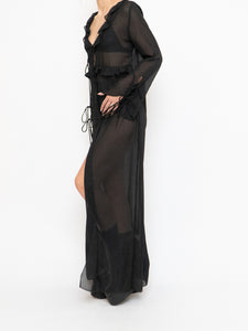 Modern x Sheer String Tie Frilly Blouse (XS-M)