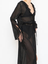 Load image into Gallery viewer, Modern x Sheer String Tie Frilly Blouse (XS-M)