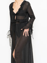 Load image into Gallery viewer, Modern x Sheer String Tie Frilly Blouse (XS-M)