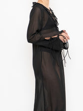 Load image into Gallery viewer, Modern x Sheer String Tie Frilly Blouse (XS-M)