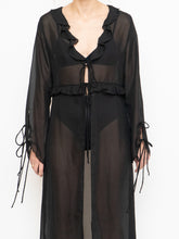 Load image into Gallery viewer, Modern x Sheer String Tie Frilly Blouse (XS-M)