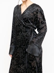Vintage x Mesh And Velvet Wrap Dress (M, L)