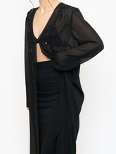 Load image into Gallery viewer, Vintage x Sheer Long Sequin Beaded Blouse (XS-L)