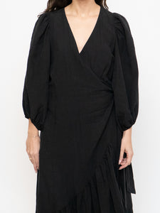 KOBI HALPERIN x Poofy Sleeve Wrap Babydoll Dress (S, M)