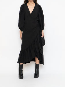 KOBI HALPERIN x Poofy Sleeve Wrap Babydoll Dress (S, M)