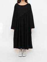 Load image into Gallery viewer, Modern x Linen-feel Bohemian Black Dress (XS-XL)