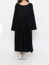 Load image into Gallery viewer, Modern x Linen-feel Bohemian Black Dress (XS-XL)