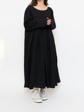 Load image into Gallery viewer, Modern x Linen-feel Bohemian Black Dress (XS-XL)