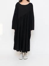 Load image into Gallery viewer, Modern x Linen-feel Bohemian Black Dress (XS-XL)