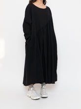Load image into Gallery viewer, Modern x Linen-feel Bohemian Black Dress (XS-XL)
