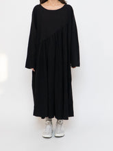 Load image into Gallery viewer, Modern x Linen-feel Bohemian Black Dress (XS-XL)