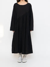 Load image into Gallery viewer, Modern x Linen-feel Bohemian Black Dress (XS-XL)