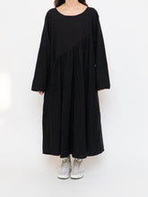 Load image into Gallery viewer, Modern x Linen-feel Bohemian Black Dress (XS-XL)