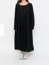 Load image into Gallery viewer, Modern x Linen-feel Bohemian Black Dress (XS-XL)